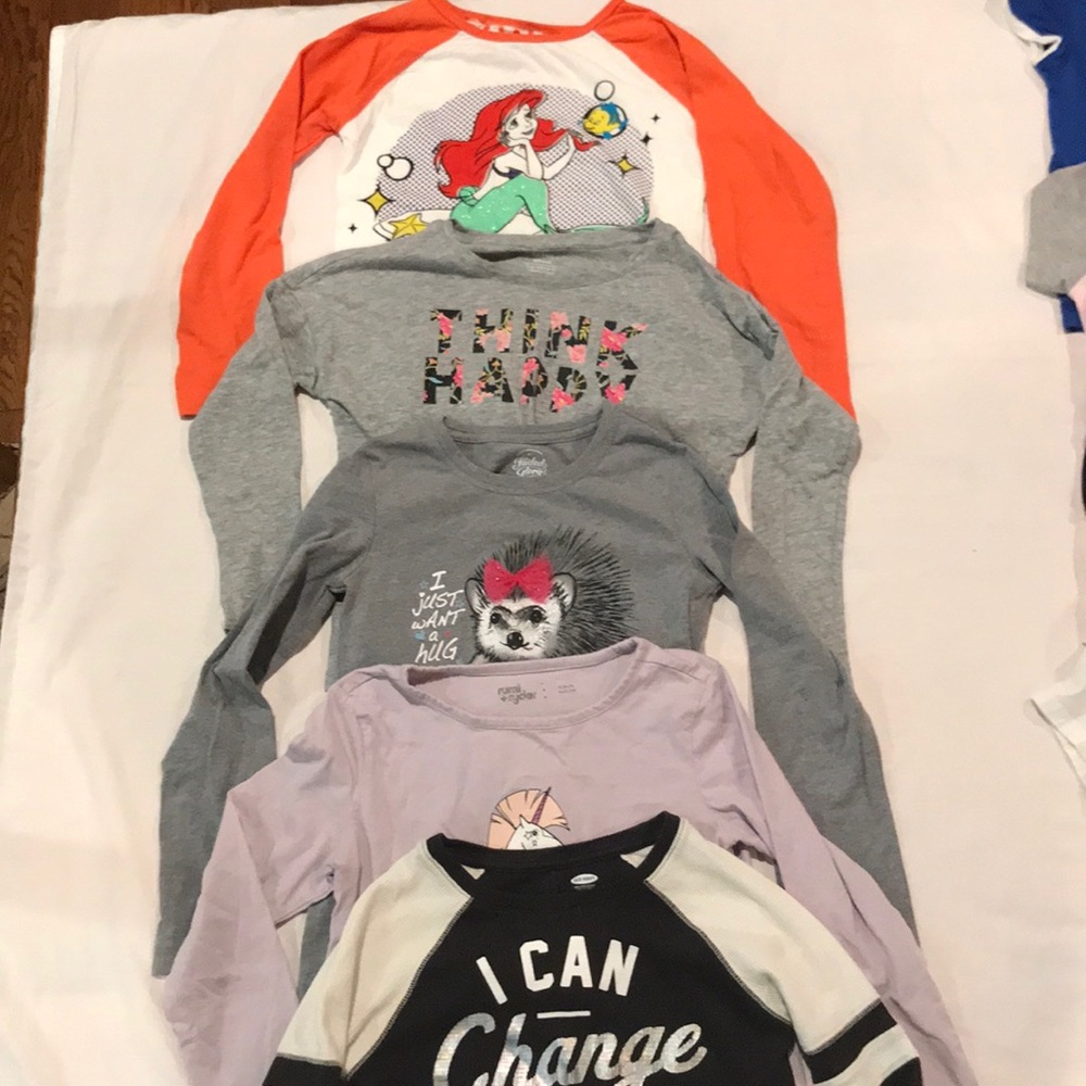 5 Girls long sleeve T Shirts All for 1 price